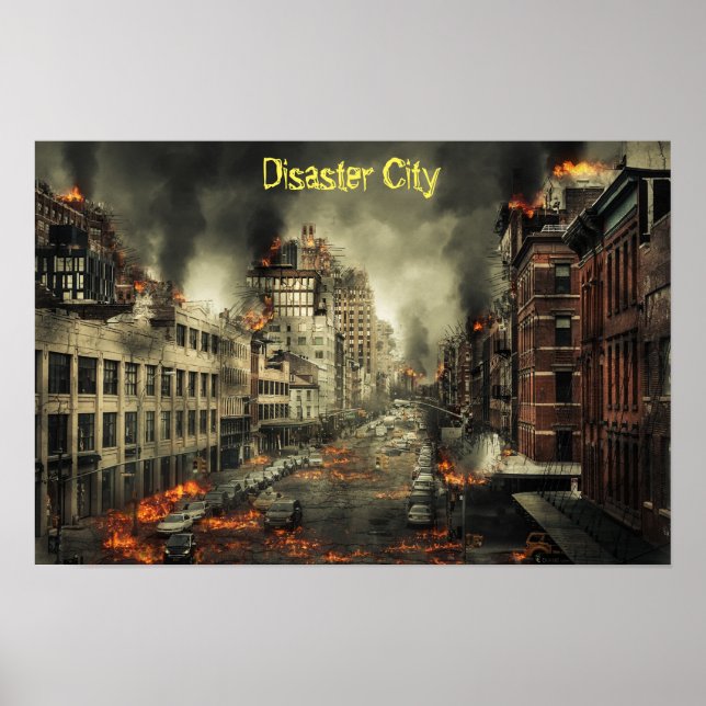 Póster Quema de la ciudad del desastre (Frente)