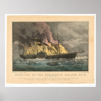 Póster Quema de la Puerta Dorada del Vapor (0144A)