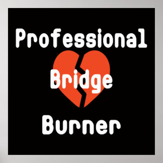 Póster Quemador de Puentes Profesional Humor Divertido de