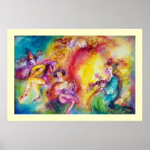 Póster QUEMANDO EL CARNAVAL / Danza veneciana de mascarad