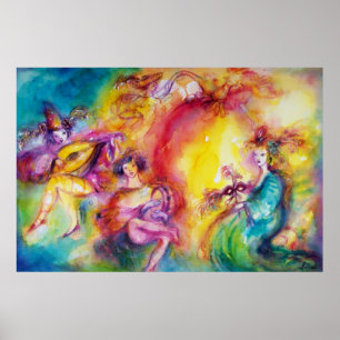 Póster QUEMANDO EL CARNIVAL / Baile de Máscaras Veneciano