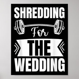 Póster Quemando para la novia y novio fitness de la boda