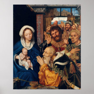 Póster Quentin Matsys - La adoración de los Magos