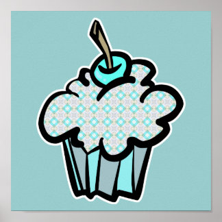 Póster quequitos helados de copas de nieve