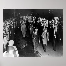 ¡Queremos cerveza! Protesta contra la prohibición,