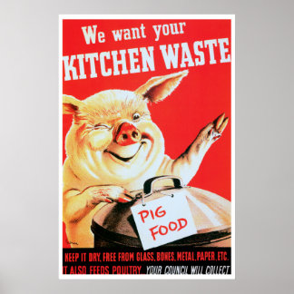 Póster Queremos tu comida