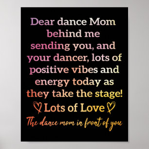 Póster Querida Dance Mom Detrás De Mí Enviándote Gracioso