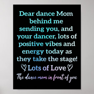 Póster Querida Dance Mom Detrás De Mí Enviándote Gracioso