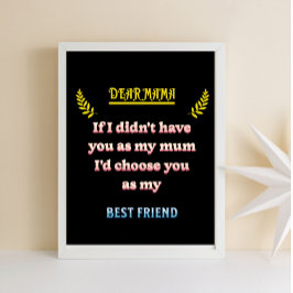 Póster Querida mamá poster de pared
