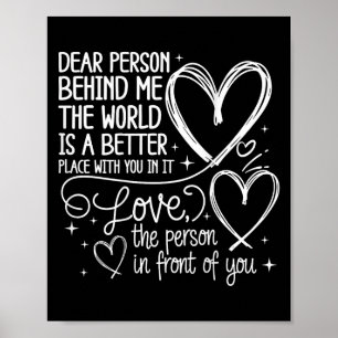 Póster Querida persona detrás de mi mundo es un mundo mej