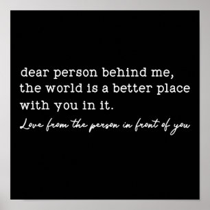 Póster Querida persona inspiradora detrás de mí