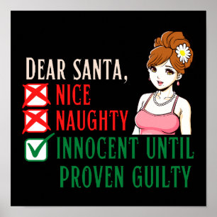 PÓSTER QUERIDA SANTA, INOCENTE HASTA DEMOSTRAR CULPABLE