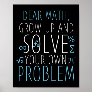Póster Queridas matemáticas: Chicas de citas matemáticas 