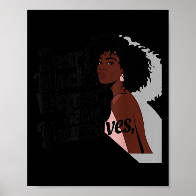 Póster Queridas mujeres negras, sálvate (Frente)