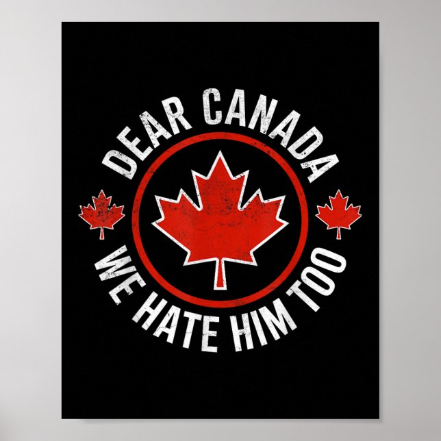 Póster Querido Canadá: Lo odiamos también 0 (Frente)