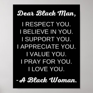 Póster Querido hombre negro amor relaciones negras
