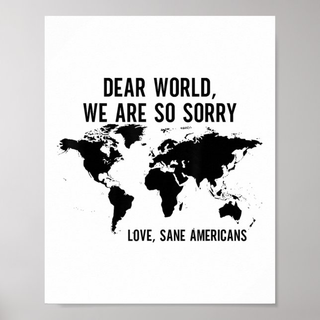Póster Querido Mundo: Lo sentimos mucho, amamos a los est (Frente)