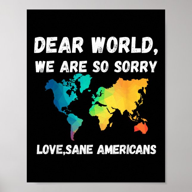 Póster Querido mundo, lo siento (Frente)
