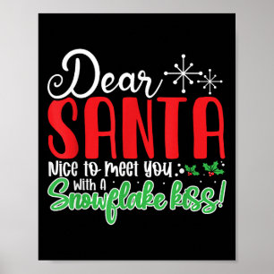 Póster ¡Querido Papá Noel, Conozca Con Usted Un Beso De S