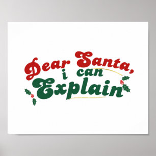 Póster Querido Papá Noel, puedo explicarlo - Navidades ca