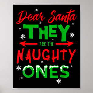 Póster Querido Papá Noel, son los Navidades traviesos