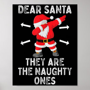 Póster Querido Papá Noel, son los Navidades traviesos de