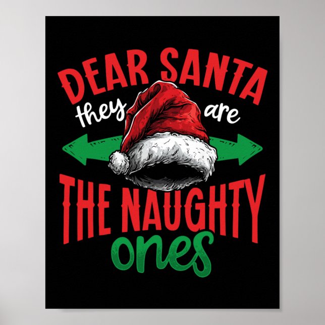 Póster Querido Papá Noel, son los traviesos que son la fe (Frente)