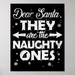 Póster Querido Santa Ellos Son Los Malos Navidad Fam