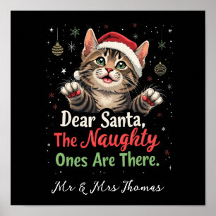 Póster  Querido Santa, Ellos Son los Traviesos Divertido 