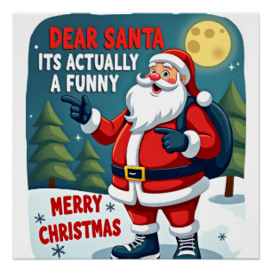 Póster Querido santa en realidad es una historia divertid