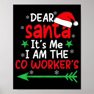 Póster Querido Santa Es Culpa De Mi Compañero De Trabajo