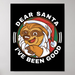 Póster Querido Santa He Sido Bueno Cita Klaus Mapache 