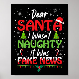 Póster Querido Santa no fui travieso fue Fake News Repub