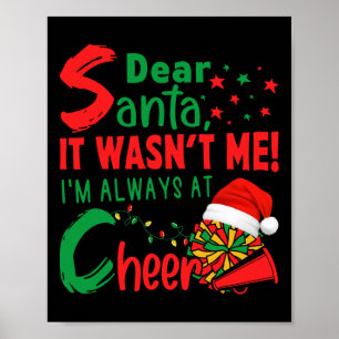 Póster Querido Santa No Fui Yo Siempre Estoy En Cheer Che