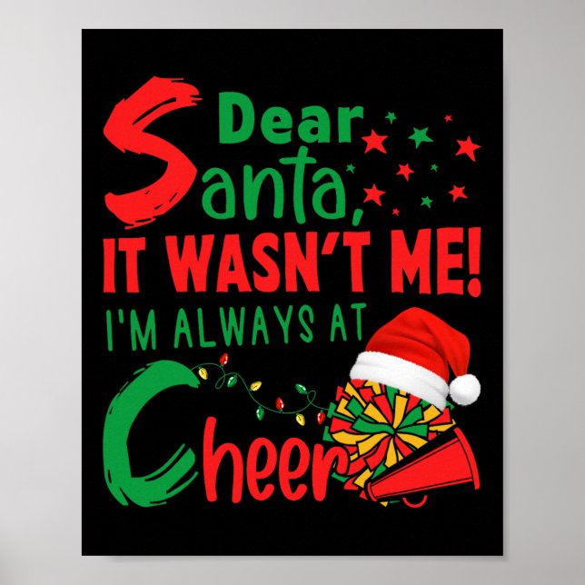Póster Querido Santa No Fui Yo Siempre Estoy En Cheer Che (Frente)