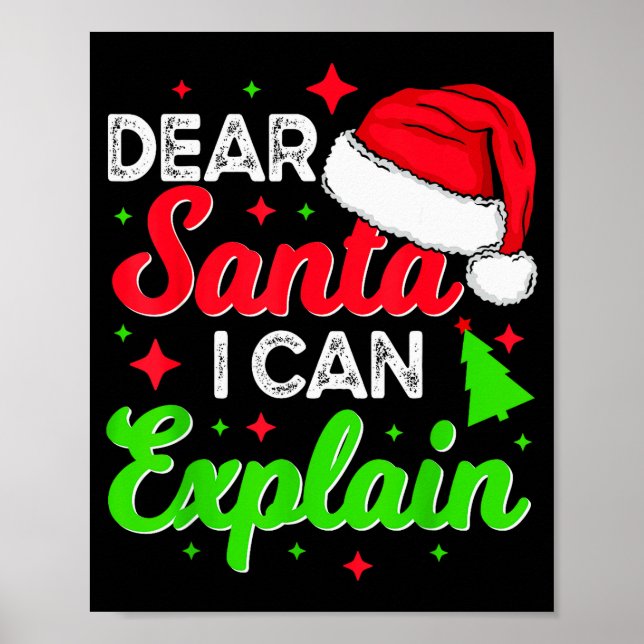Póster Querido Santa Puedo Explicar Chiste Divertido De N (Frente)