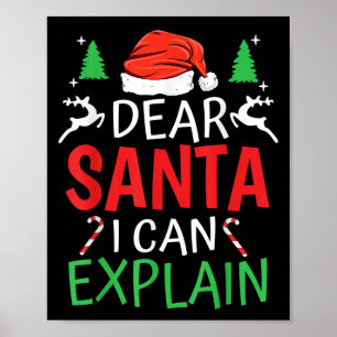 Póster Querido Santa Puedo Explicar Chiste Divertido De N