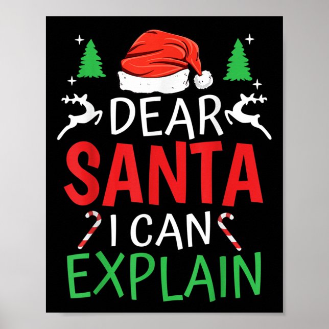 Póster Querido Santa Puedo Explicar Chiste Divertido De N (Frente)