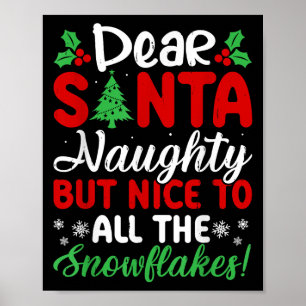 Póster Querido Santa Travieso Pero Amable Con Todos Los C