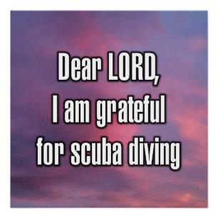 Póster Querido SEÑOR, estoy agradecido por el buceo subac