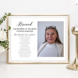 Póster Querido Señor Madre de la novia, Boda en memoria d