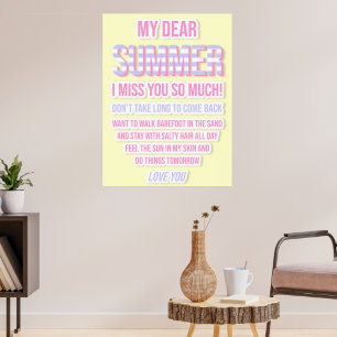 Póster Querido verano