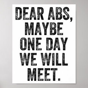 Póster Queridos abdominales quizás algún día gimnasio lev