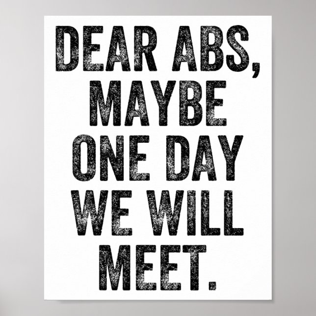Póster Queridos abdominales quizás algún día gimnasio lev (Frente)