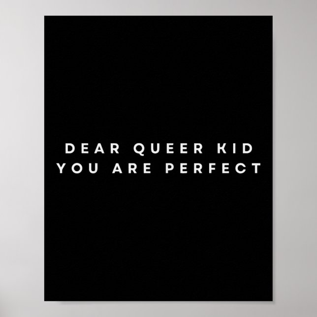 Póster Queridos niños queer transgreden los derechos de l (Frente)