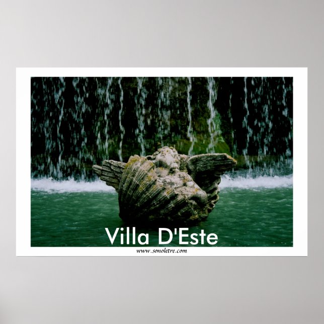 Póster Querubín en Fuente en Villa D'Este (Frente)