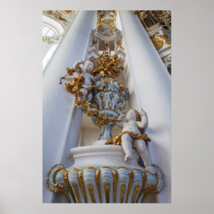 Póster Querubines en la Iglesia Wieskirche