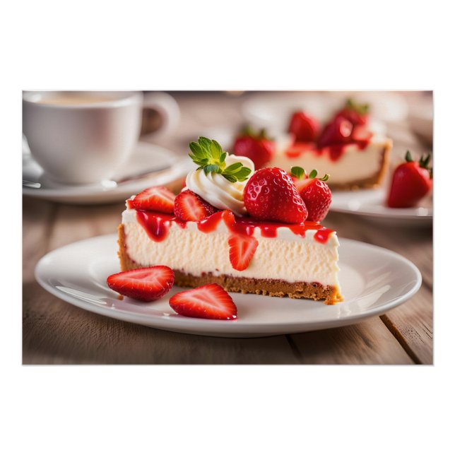 Póster Quesecake de fresa (Anverso)