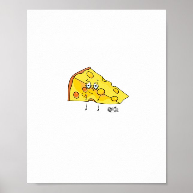 Póster Queso personalizado. Maduro. cumpleaños (Frente)