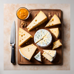 Póster Queso variado